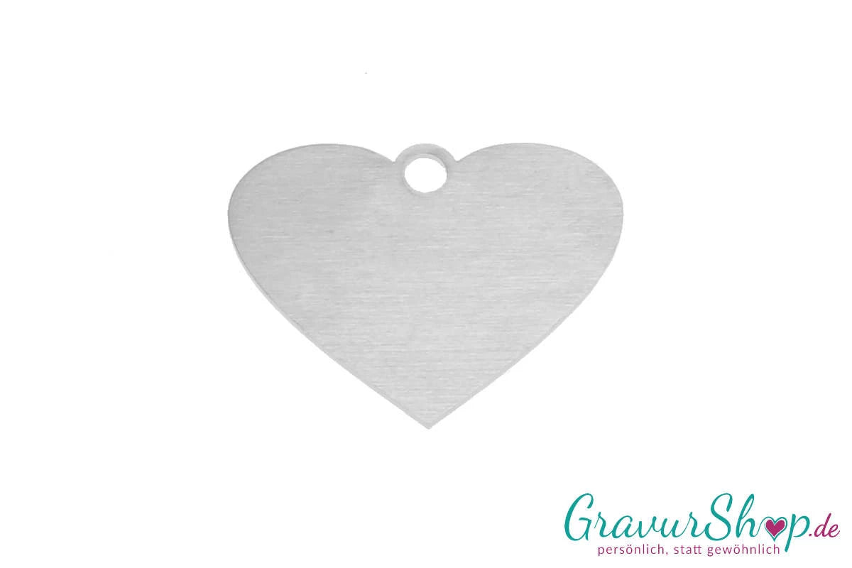 Katzenmarke mit Gravur Edelstahl Herz - Nr. 04 M