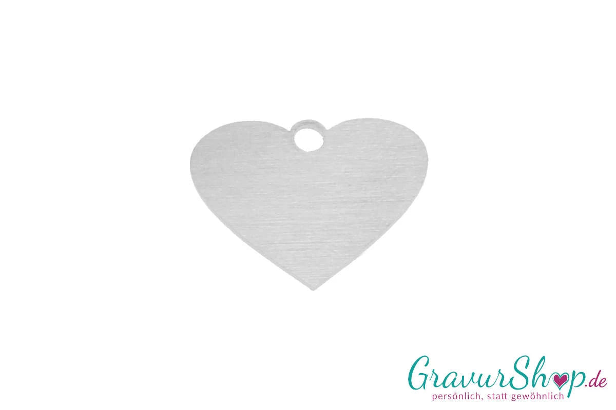 Katzenmarke mit Gravur Edelstahl Herz - Nr. 04 S