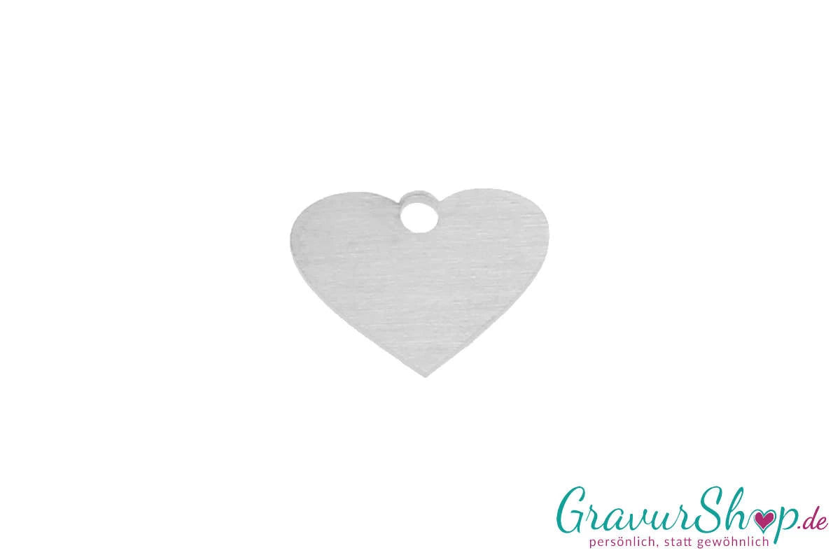Katzenmarke mit Gravur Edelstahl Herz - Nr. 04 XS