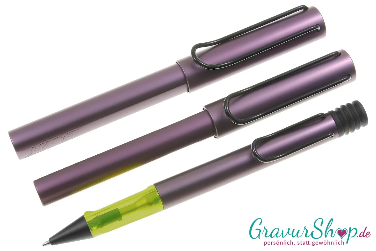 LAMY AL star Schreibset aubergine T - F - K mit Gravur