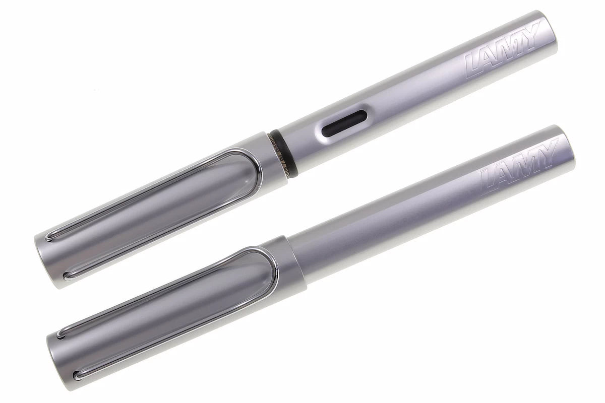 LAMY AL-star Schreibset Füller-Tintenroller whitesilver mit Wunschgravur
