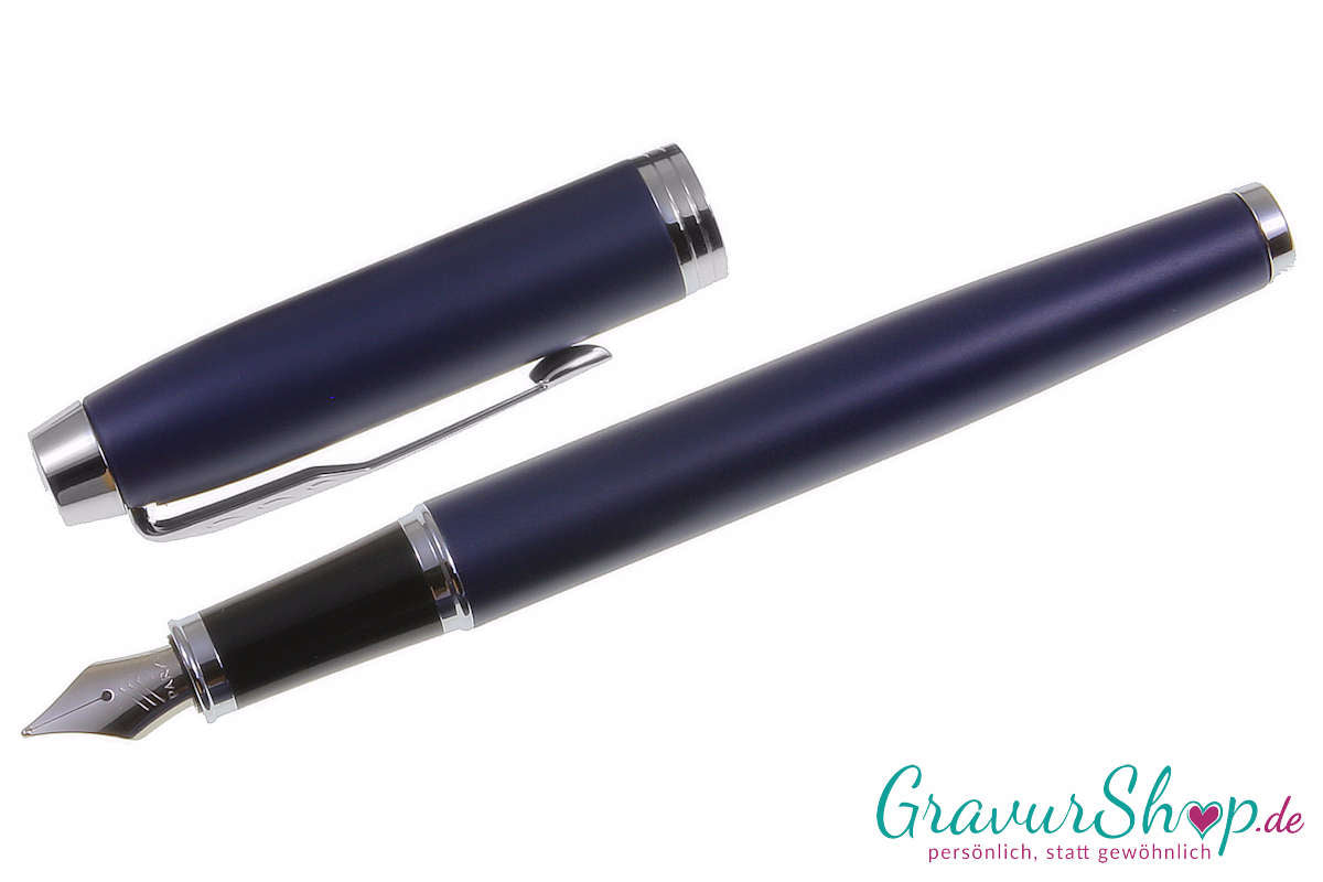 Parker IM Schreibset Matte Blue Füller mit Gravur