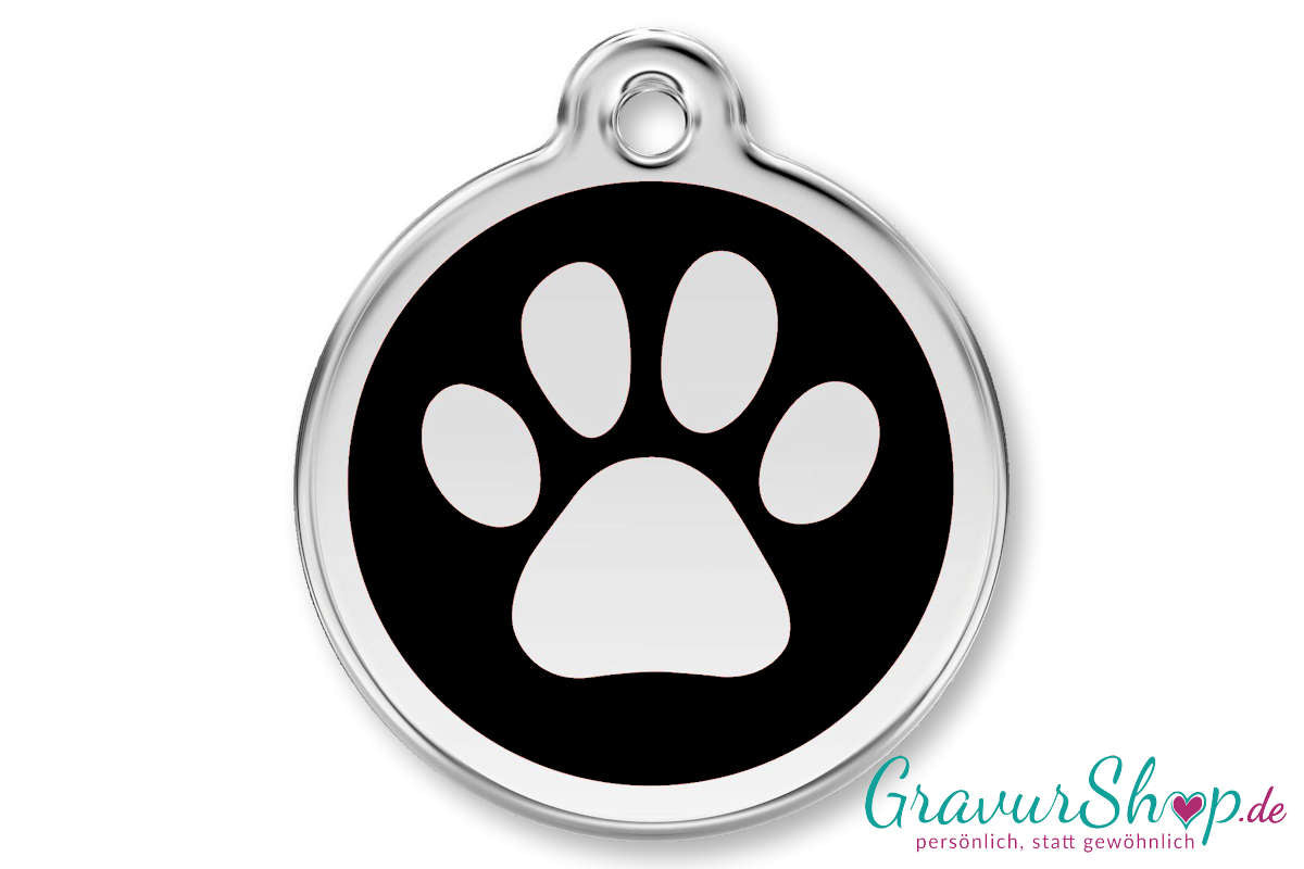 Hundemarke 13 L mit Gravur Schwarz
