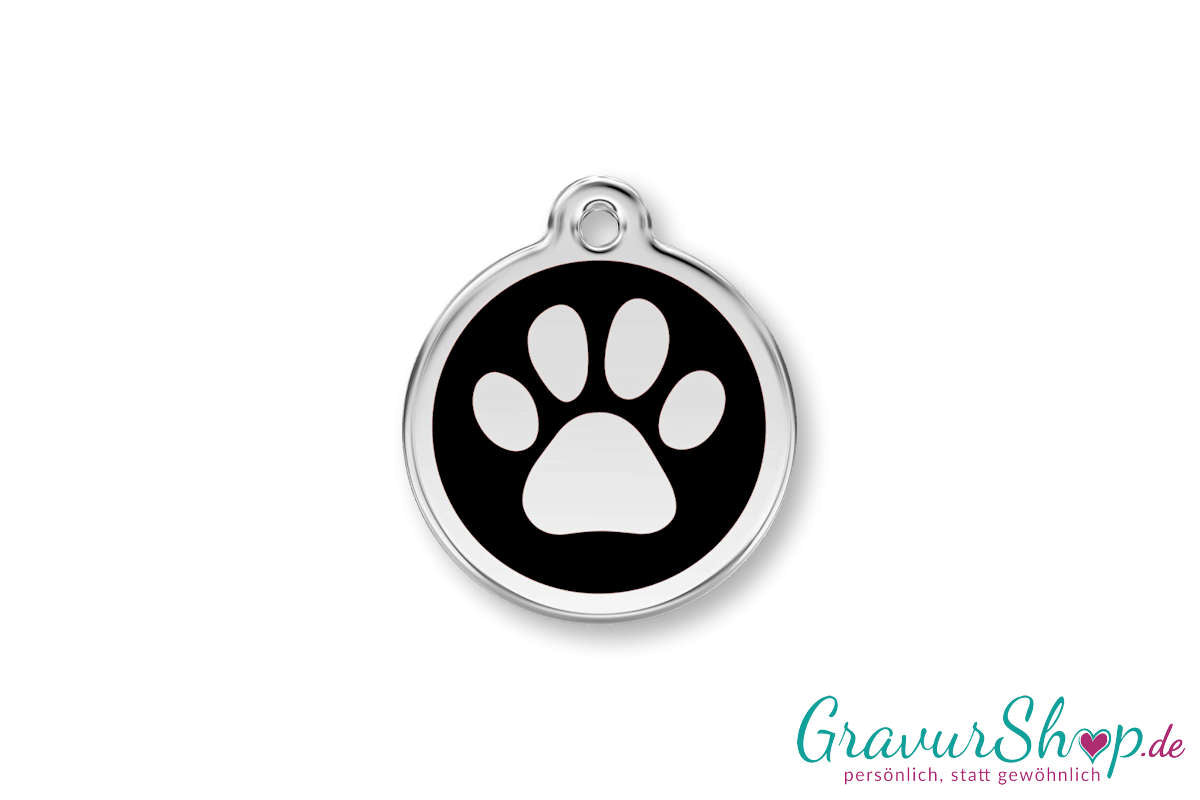 Hundemarke 13 S mit Gravur Schwarz