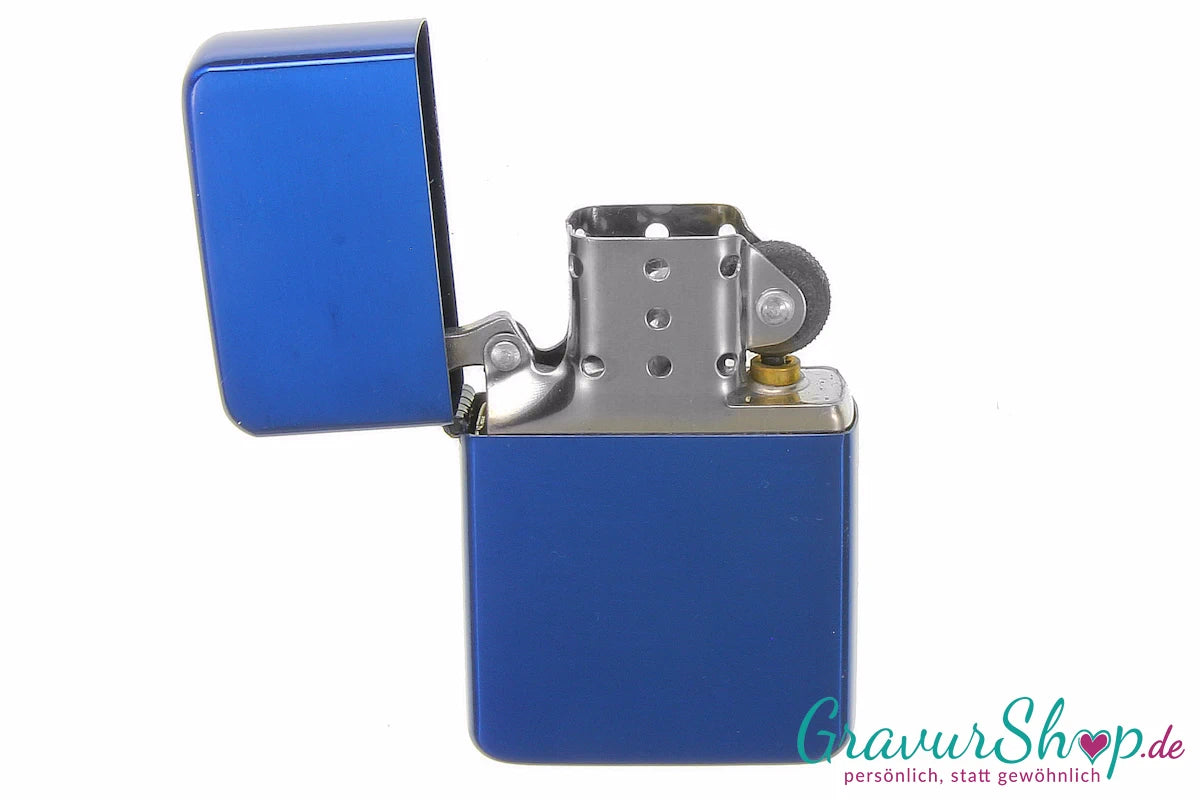 Sturm Feuerzeug blue brushed mit Gravur