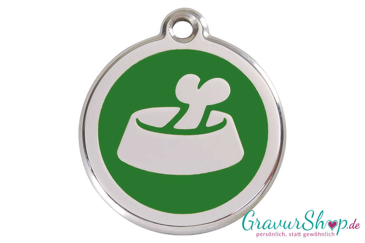 Hundemarke 15 L mit Gravur Grün