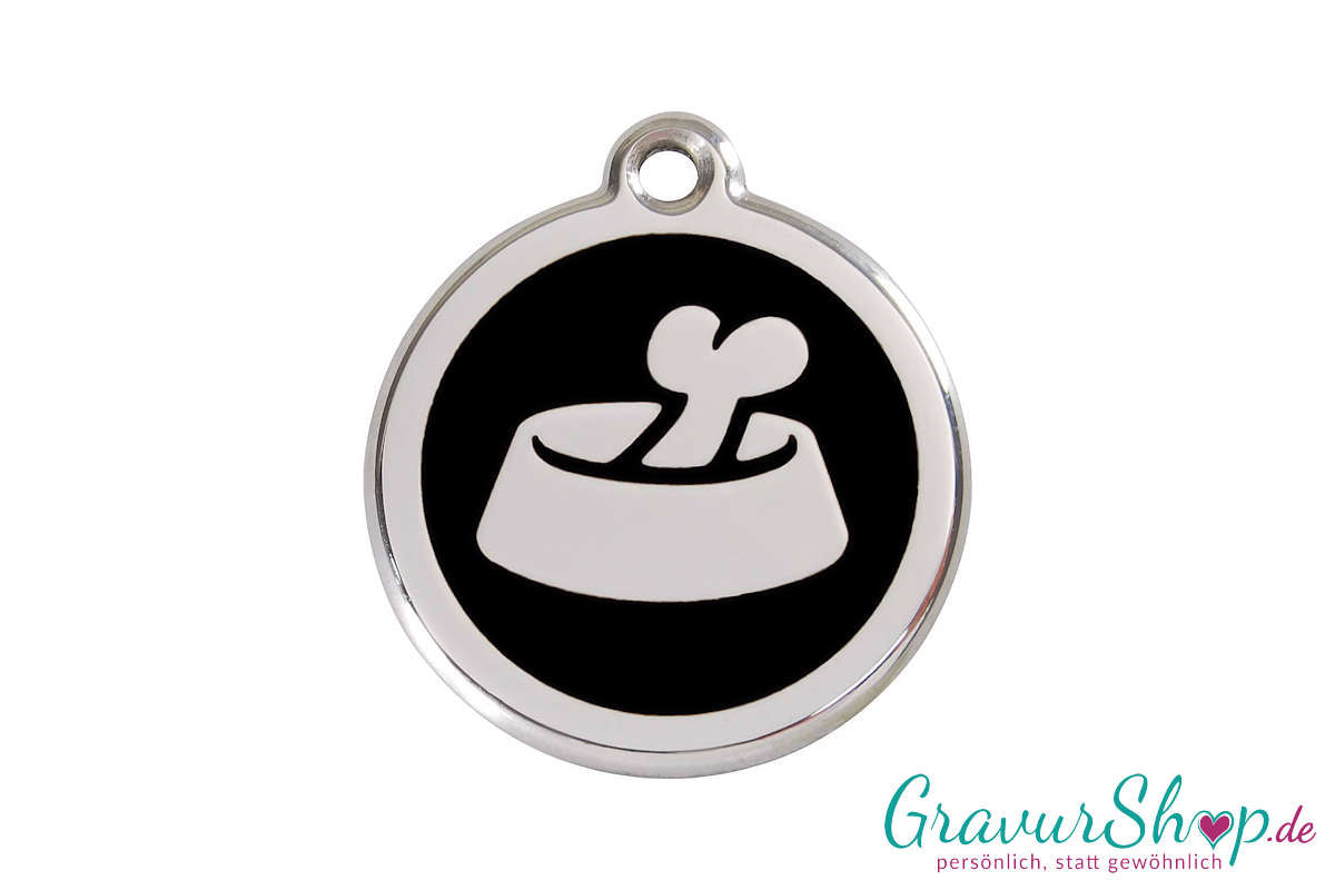 Hundemarke 15 M mit Gravur Schwarz