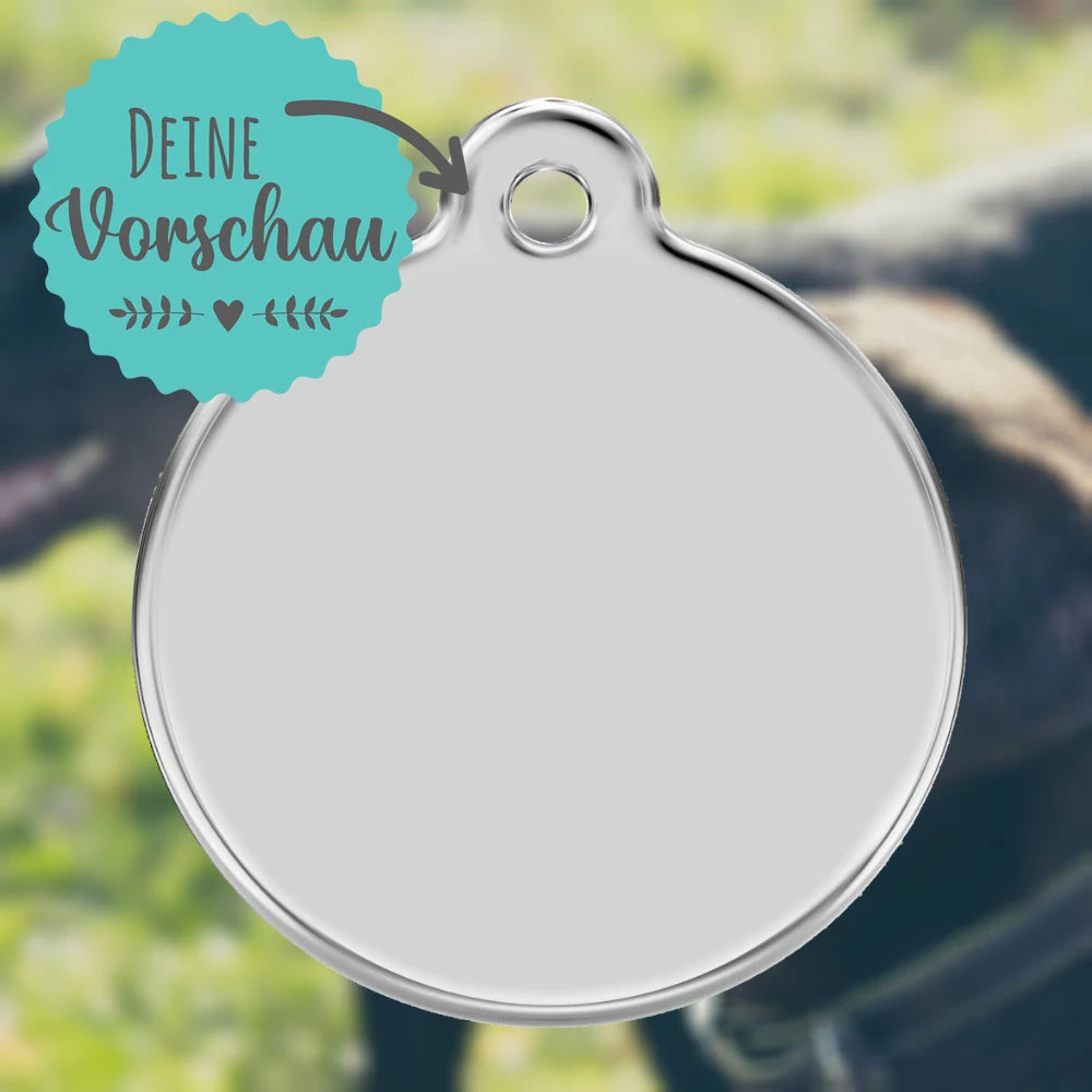 Hundemarke 13 – Pfote 20 mm | Red Dingo