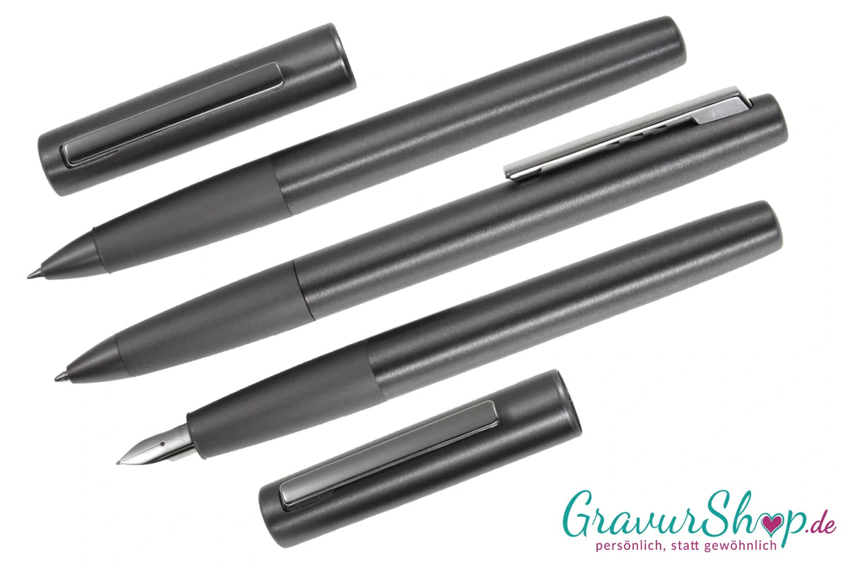 LAMY aion Schreibset F+T+K graphite mit Lasergravur