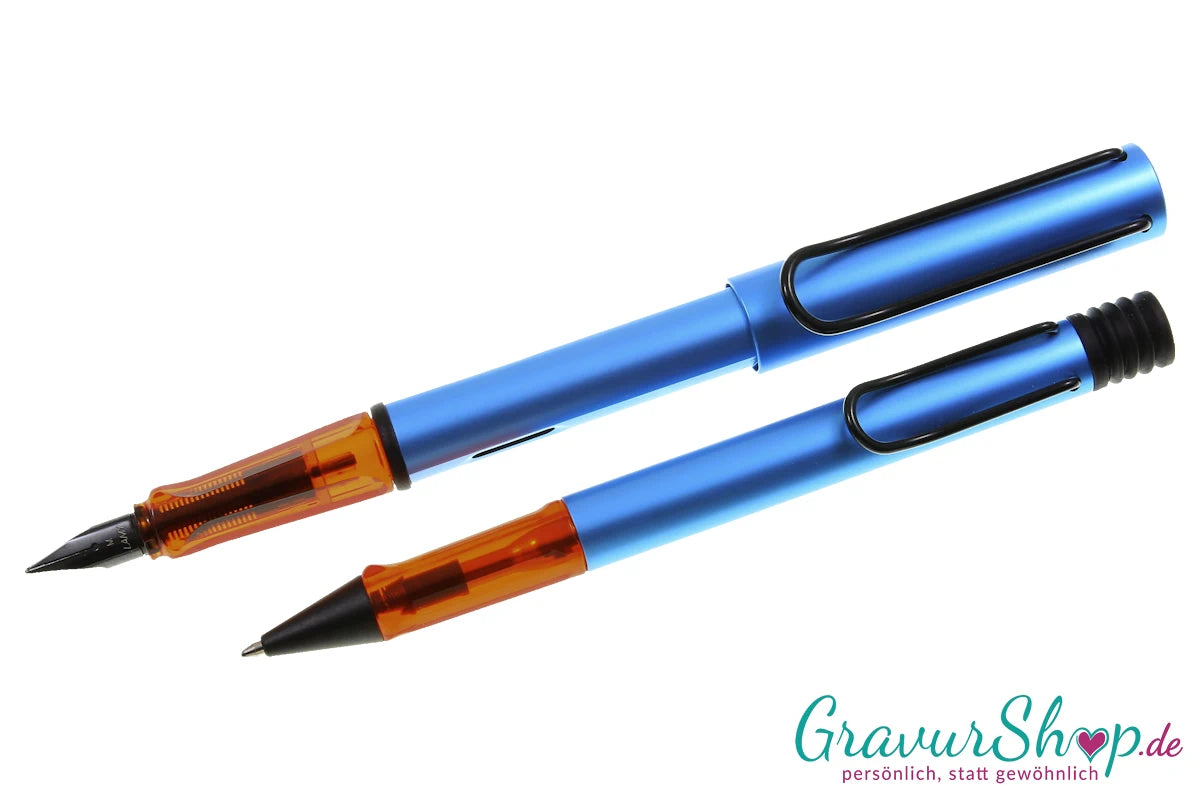 LAMY AL star Schreibset denim Kuli - Füller mit Gravur