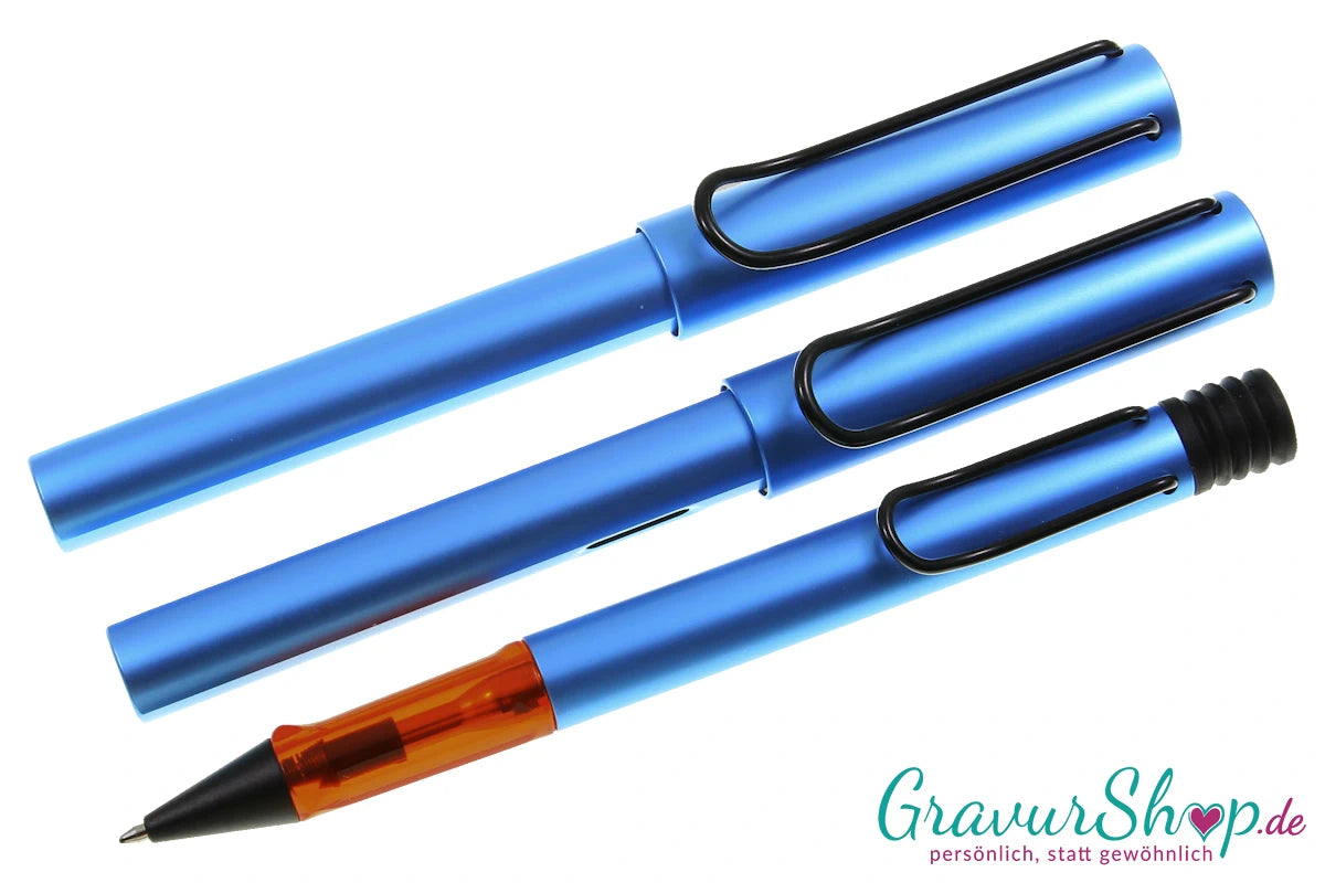 LAMY AL star Schreibset denim Tintenroller - Füller - Kuli personalisierbar
