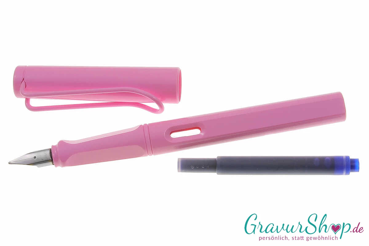 LAMY safari 3er Set Füller lightrose mit Gravur