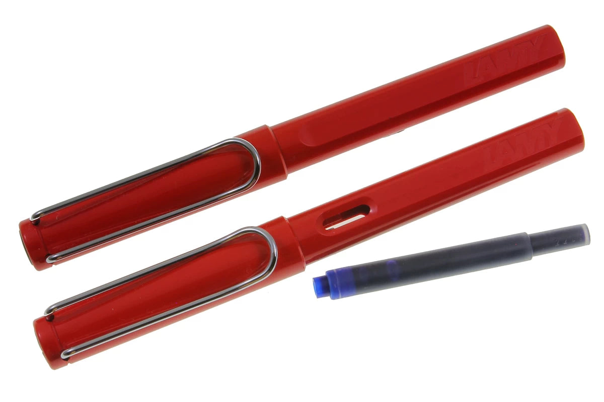 LAMY Safari Schreibset Füller-Rollerball red mit Gravur
