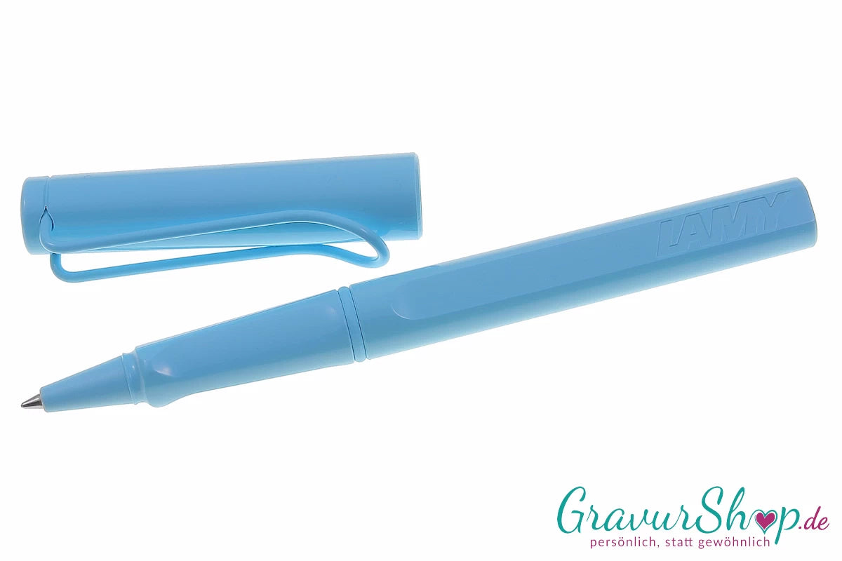 LAMY Safari Schreibset Tintenroller aquasky mit Gravur