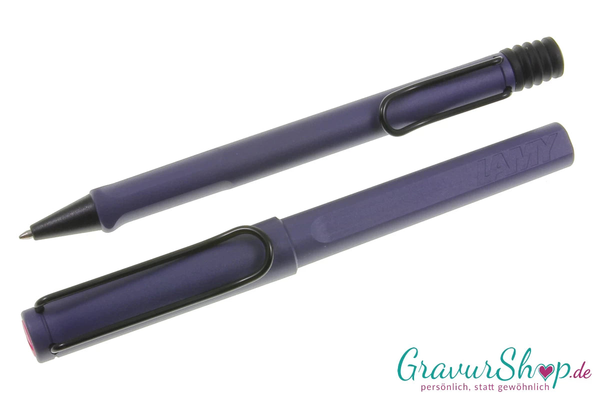LAMY safari Schreibset Kuli-Tintenroller pink cliff mit Gravur