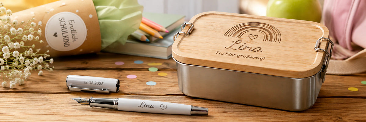 Personalisierte Geschenke für den Schulstart- Gravurshop
