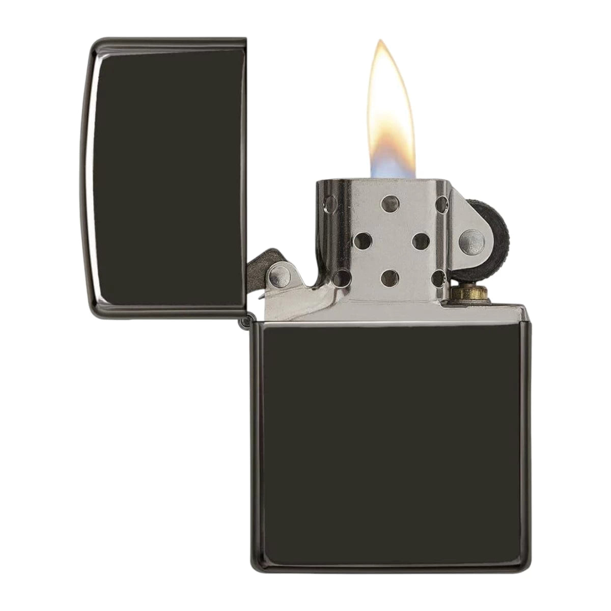 Zippo mit Fotogravur | Personalisiertes Sturmfeuerzeug mit deinem Bild | High Polish Black Ebony