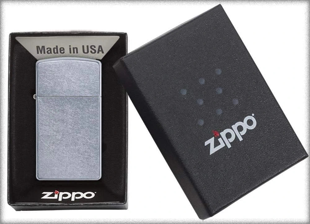 Zippo® Slim with Engraving | Street Chrome | Personalized Windproof Lighter