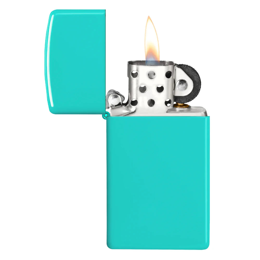 Zippo®Slim mit Gravur | Turquoise | Personalisiertes Sturmfeuerzeug