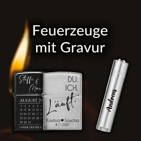 Feuerzeuge mit Gravur