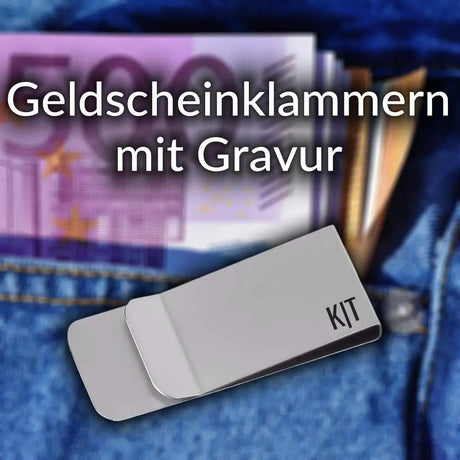 Geldscheinklammern mit Gravur