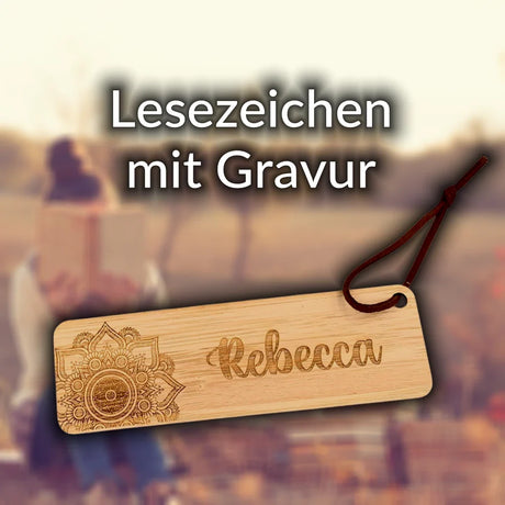 Lesezeichen mit Gravur