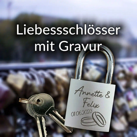 Liebesschlösser mit Gravur