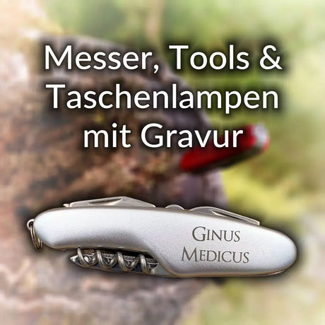 Taschenmesser, Tools & Taschenlampen mit Gravur