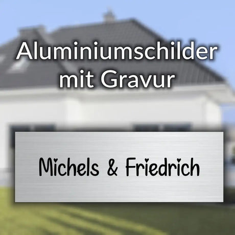 Aluminiumschilder mit Gravur