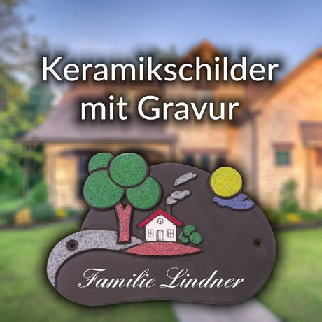Keramikschilder mit Gravur