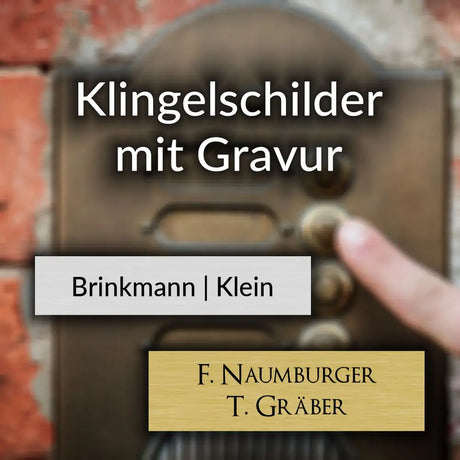Klingelschilder mit Gravur
