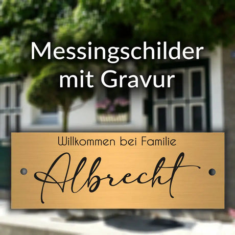 Messingschilder mit Gravur