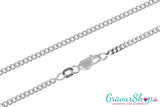925 Silber Panzerkette 2,4x1,4 mm