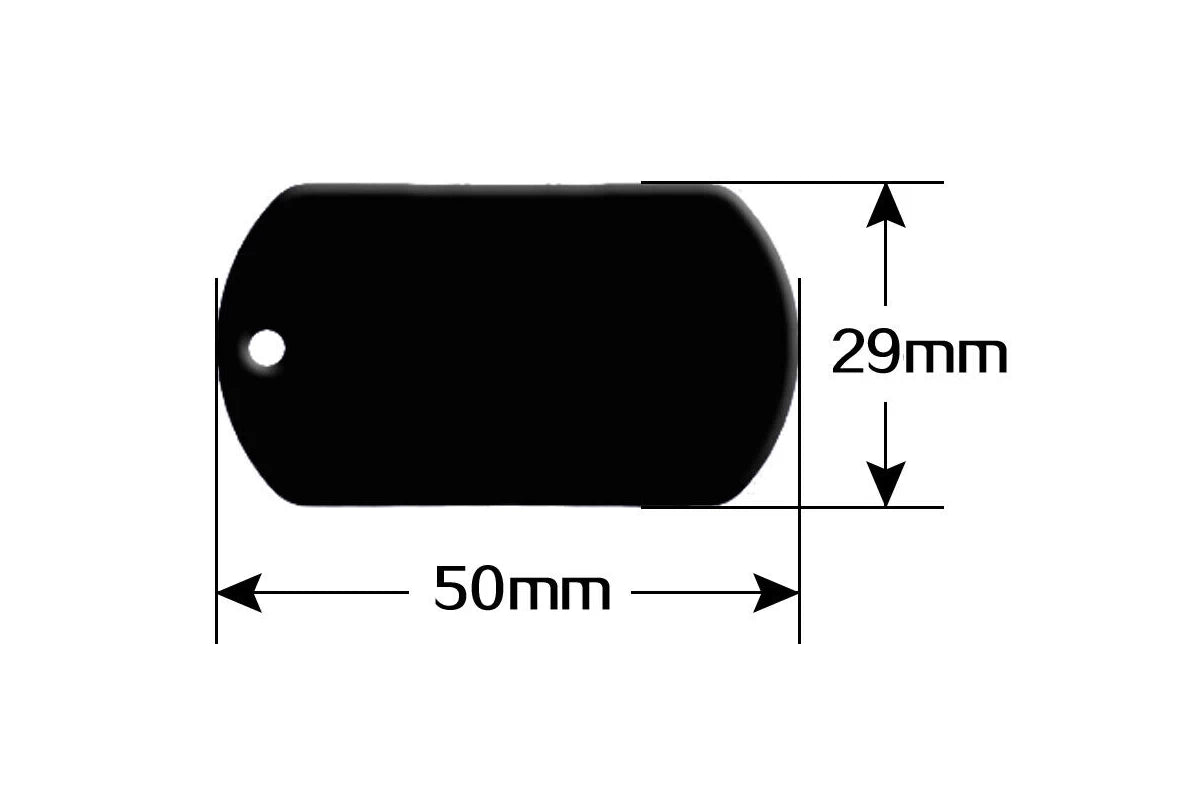 Aluminium DogTags Größe