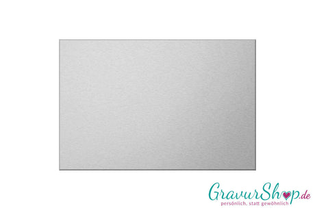 Aluminiumschild 100 x 70 mm mit Gravur; selbstklebend