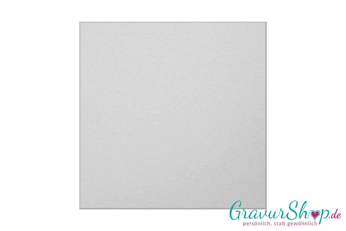 Aluminiumschild 175 x 175 mm mit Gravur; selbstklebend