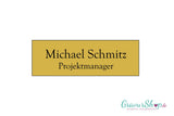 Ansteckschild mit Gravur - Model A gold matt