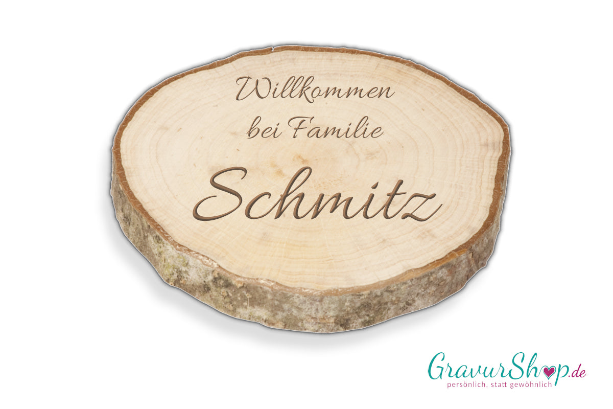 Baumscheibe mit Gravur Bild 2