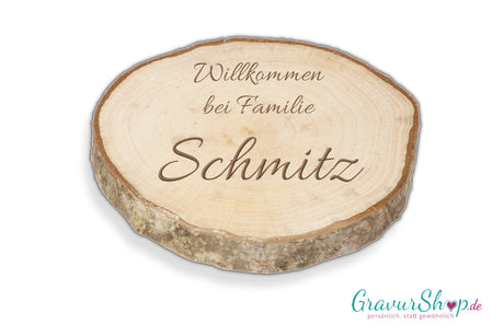 Baumscheibe mit Gravur Bild 2