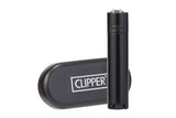 CLIPPER Feuerzeug in Schwarz matt aus Metall, schlicht und nachfüllbar – gratis graviert