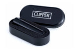 CLIPPER Feuerzeug in Schwarz matt aus Metall, schlicht und nachfüllbar – inkl. Gravur