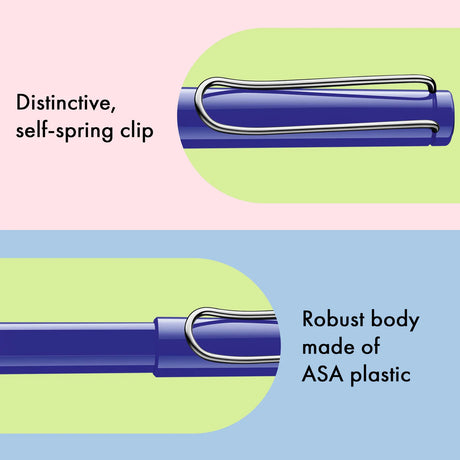LAMY Safari roll-ink - Blue | kostenlos personalisiert | Tintenpatronenroller