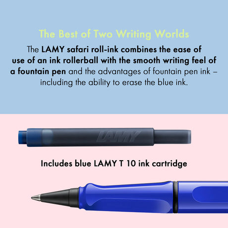 LAMY Safari roll-ink - Blue | kostenlos personalisiert | Tintenpatronenroller
