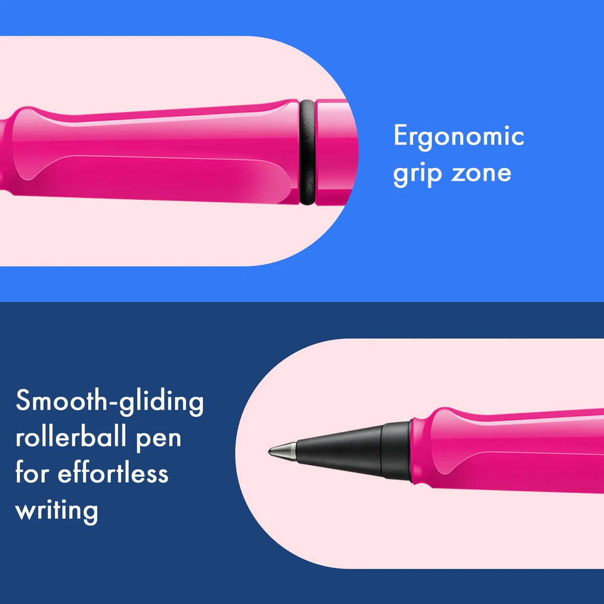 LAMY Safari roll-ink - Pink | Personalisiert mit Gravur | Tintenpatronenroller