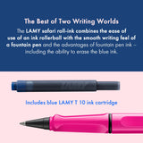 LAMY Safari roll-ink - Pink | Personalisiert mit Gravur | Tintenpatronenroller