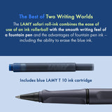 LAMY Safari roll-ink - Steel Black | kostenlos personalisiert | Tintenpatronenroller