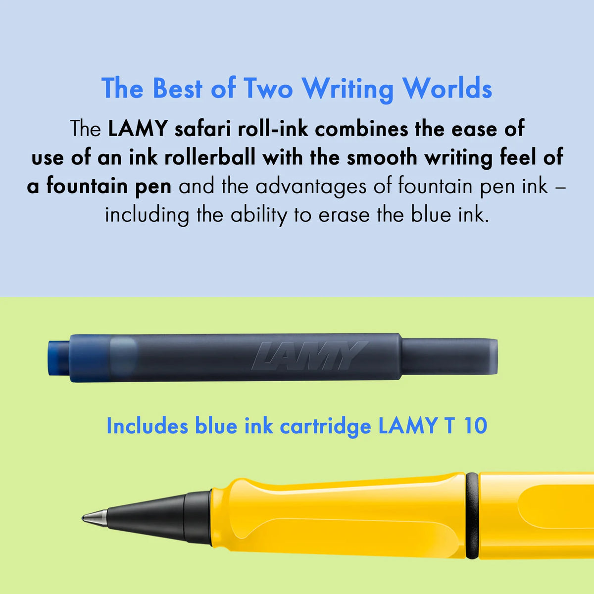 LAMY Safari roll-ink - Yellow | Personalisiert mit Gravur | Tintenpatronenroller