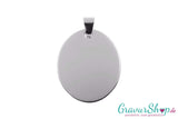 Edelstahlanhänger Oval 30 x 24 mm mit Gravur 