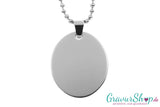 Edelstahlanhänger Oval 30 x 24 mm mit Gravur