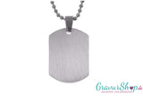 Edelstahl DogTag Hochglanz poliert mit Gravur